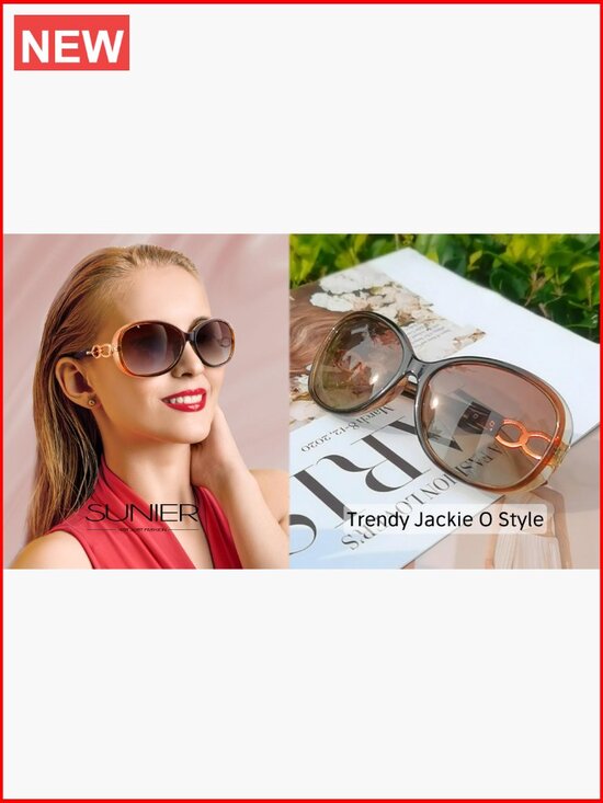 Oversized Polarized Sunglasses UV400 Protection Resin Frame Ladies Shades main image 4
